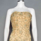 JEAN DESSES COUTURE JEWELED EVENING GOWN, LATE 1950s
