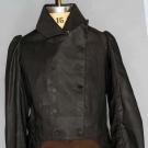 GLAZED BLACK SHALLOON TAIL COAT, AMERICAN, 1820s