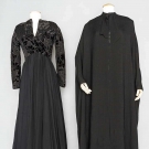 TWO DESIGNER'S BLACK GOWNS, PARIS &amp; NEW YORK, 1970-1980s