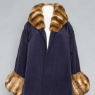 CALLOT SOEURS COUTURE NAVY SILK COAT, PARIS, c. 1930
