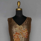 PRINTED GOLD LAME GOWN, 1930s