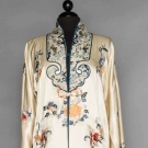 EMBROIDERED IVORY SATIN COAT, CHINA, 1920-1940s