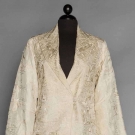 EMBROIDERED WHITE EXPORT COAT, CHINA, 1940s
