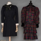 TWO YVES SAINT LAURENT DAY DRESSES, 1980s