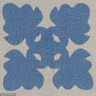 BLUE &amp; WHITE HAWAIIAN-STYLE QUILT, EARLY-MID 20TH C