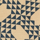 OCEAN WAVE PIECED QUILT, MID 19TH C