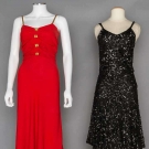 ONE RED &amp; ONE BLACK EVENING GOWN, 1935-1945