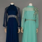 TWO DESIGNERS' CHIFFON EVENING GOWNS, 1970-1980