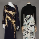 TWO PRINTED KNIT GOWNS, 1970s