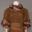 GEOFFREY BEENE BROWN SILK DRESS