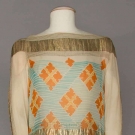 PRINTED SILK &amp; LAME DINNER DRESS, c. 1928