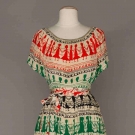 ADRIAN RARE "PAPER-DOLL" PRINT DRESS, S-S 1948