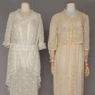 TWO WHITE SUMMER DAY DRESSES, c. 1915