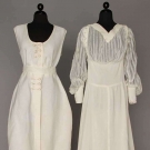 TWO WHITE SPORT OR DAY DRESSES, 1912-1914