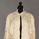 EMBROIDERED IVORY SILK MANTLE, LATE 19TH C