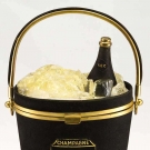 ANNE-MARIE CHAMPAGNE BUCKET HAND BAG, PARIS, 1950s