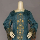 EMBROIDERED SILK STATUE GOWN, ITALY?, MID 18TH C