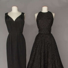 TWO BLACK SILK COCKTAIL DRESSES, 1960-1961