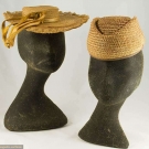 TWO LADIES' STRAW HATS, MID 19TH C