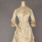 CREAM SILK WEDDING ENSEMBLE, VERMONT, 1881