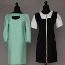 TWO COURREGES DAY DRESSES, 1980-2000