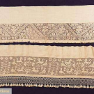 TWO KNOTTED NET LACE ALTAR FRONTALS, SPAIN, 17TH C