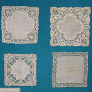 FOUR HANDMADE LACE HANKIES, MID-LATE 19TH C.