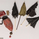 4 PARASOLS &amp; 3 PURSES, 19TH C