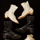 3 PAIR LADIES' BOOTS, 1840-1900