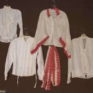 4 WHITE COTTON BLOUSES, 1860-1918