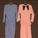 2 EVENING DRESSES, EARLY 1940s