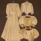 2-PIECE DINNER GOWN, c. 1905 &amp; 3 BODICES, 1880-1895