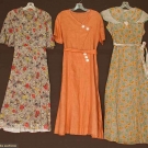 THREE DAY DRESSES, 1930s
