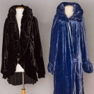 2 VELVET EVENING COATS, 1930s