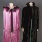 VELVET EVENING COAT &amp; SATIN CAPE, c. 1915