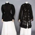 TWO LADIES' WOOL VICTORIAN COATS