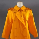 CHANEL ORANGE SILK TRENCH COAT