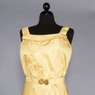GOLDEN YELLOW SILK EVENING GOWN, 1935-1940s