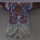 EMBROIDERED PURPLE SILK ROBE, CHINA