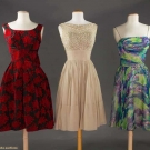 THREE PARTY DRESSES, 1950s