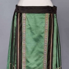 EMBROIDERED GREEN SILK SKIRT, CHINA, 1900-1930