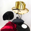 FIVE DESIGNER HATS, 1950-1970