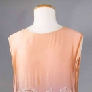 CRYSTAL BEADED PEACH &amp; BLUE DRESS, 1920s