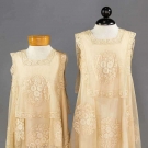 PAIR GIRLS' LACE DRESS &amp; HAT SETS, c. 1910