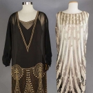 TWO BEADED SILK FLAPPER DRESSES
