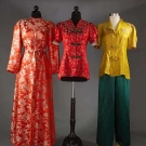 THREE PIECES SILK LOUNGEWEAR, 1930-1940s