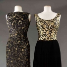 TWO BLACK &amp; GOLD COCKTAIL DRESSES, 1960s