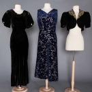 THREE SILK VELVET EVENING GARMENTS, 1930s