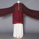 EMBROIDERED RED ON BLACK TUNIC, PAKISTAN