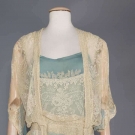 CRYSTAL BEADED LACE EVENING DRESS, c. 1915